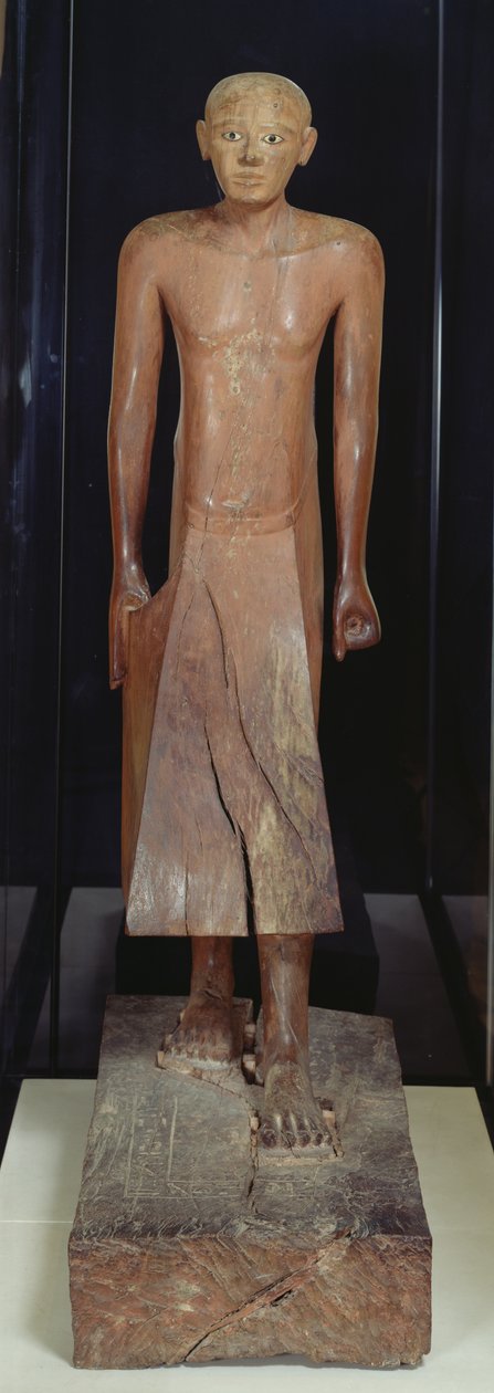 Statuetka Nachti, kanclerza za panowania Sesostrisa I (ok. 1956-ok. 1911 pne) z Asiutu, Środkowe Państwo, ok. 1934-1898 pne (drewno polichromowane) autorstwa Egyptian 12th Dynasty