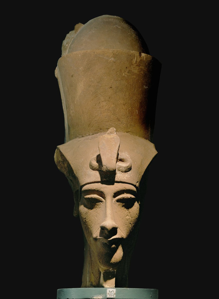 Amenhotep IV, z podwójną koroną ... autorstwa Egyptian 18th Dynasty
