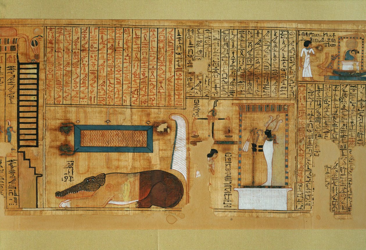 Księga zmarłych skryby Nebqeda, panowanie ... autorstwa Egyptian 18th Dynasty