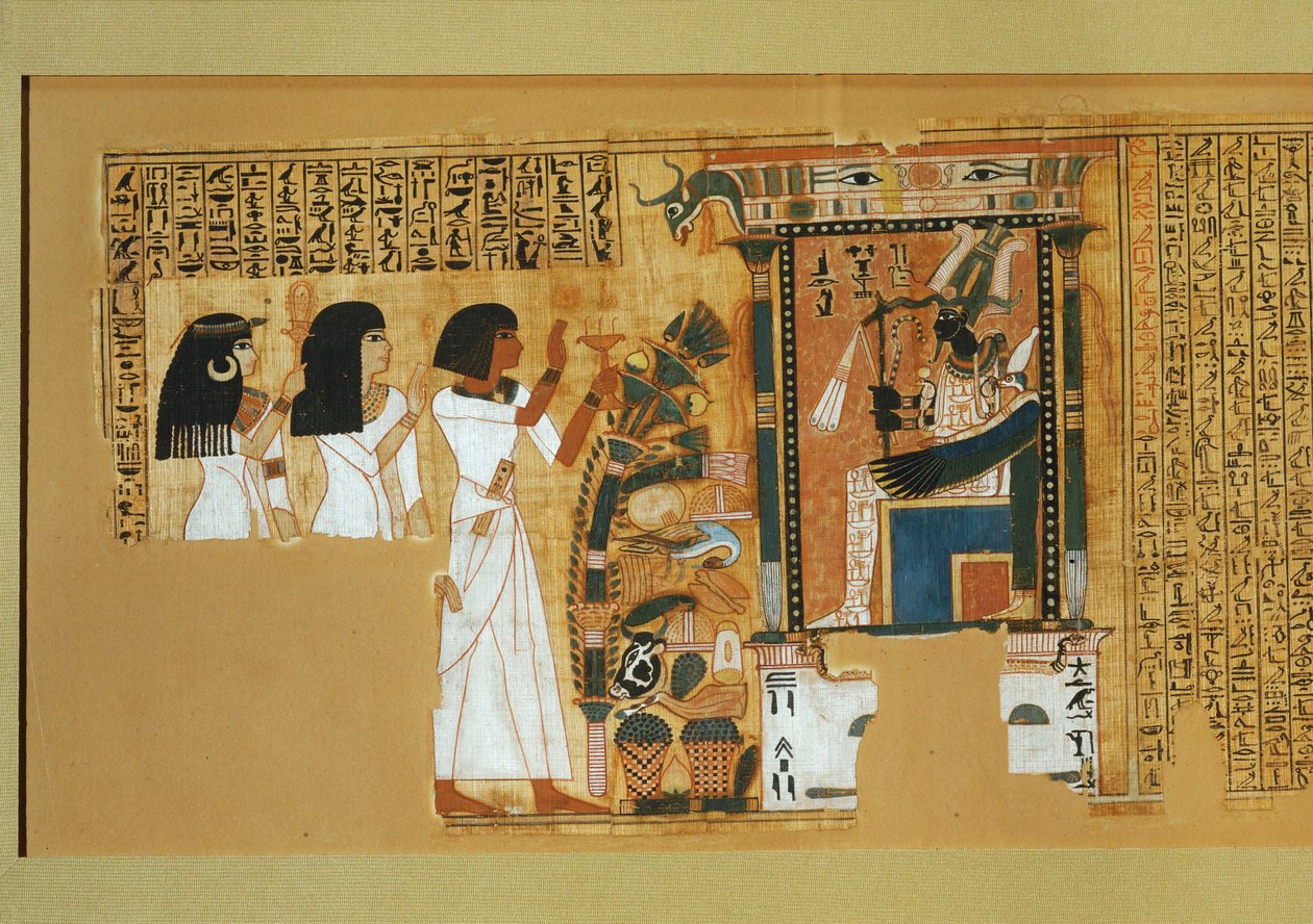 Księga zmarłych skryby Nebqeda, panowanie ... autorstwa Egyptian 18th Dynasty