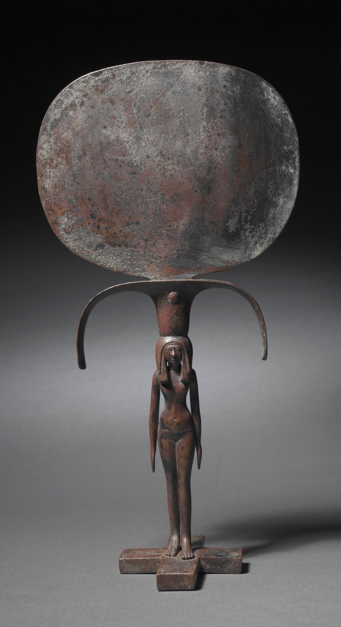 Kariatyda Lustro, ok. 1540-1296 pne autorstwa Egyptian 18th Dynasty