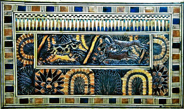 Skrzynia z Grobowca Tutanchamona, Nowe Królestwo (drewno, brąz, kość słoniowa i kolorowa glazura) autorstwa Egyptian 18th Dynasty