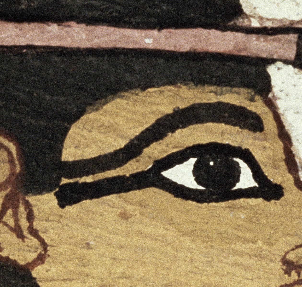 Fragment dekoracji sarkofagu Pani Madji, Nowe Państwo, ok. 1450 pne (drewno malowane) (detal z 95067) autorstwa Egyptian 18th Dynasty