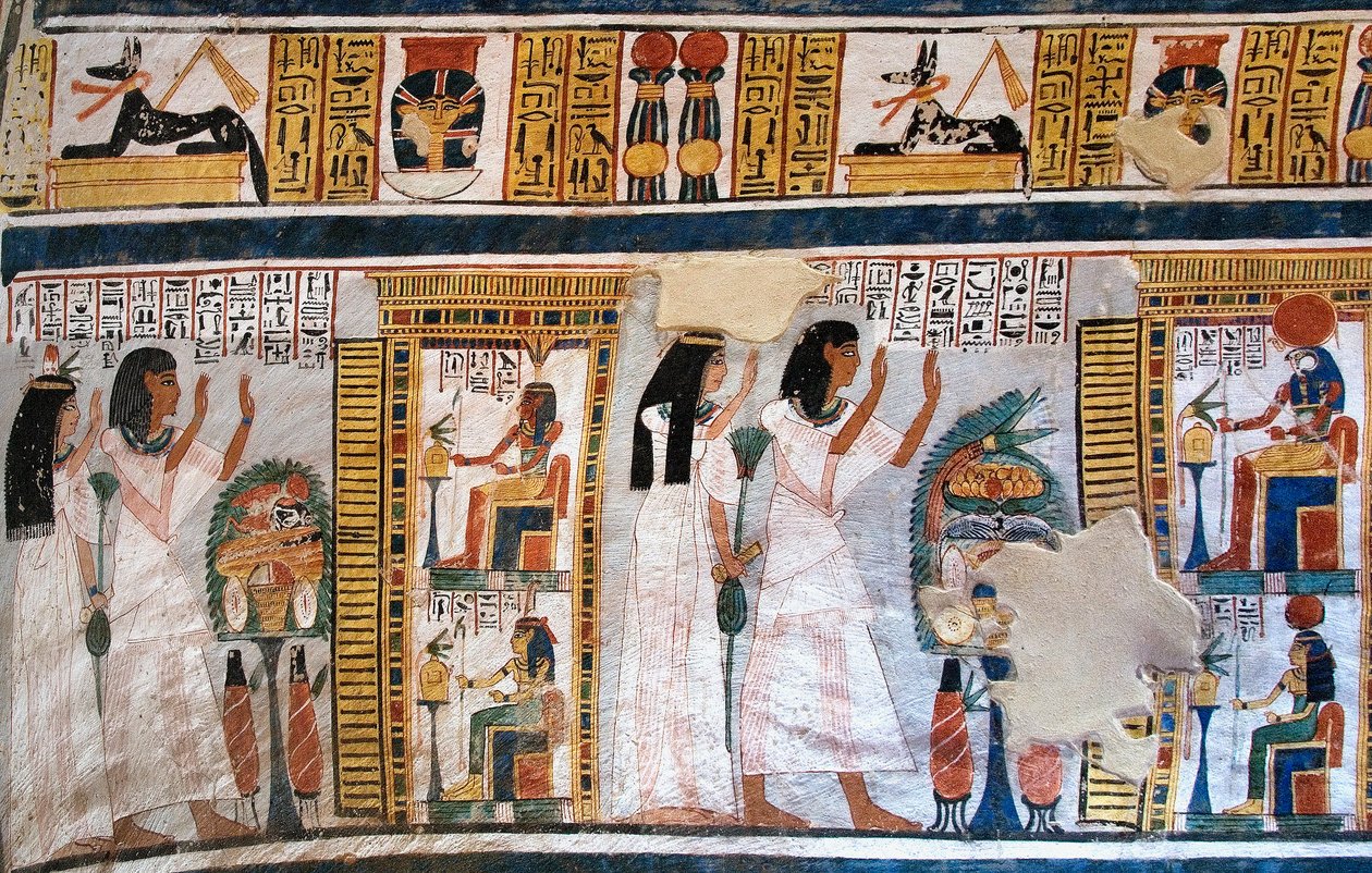 Starożytność egipska: ludzie z Grobowca Roy autorstwa Egyptian 18th Dynasty