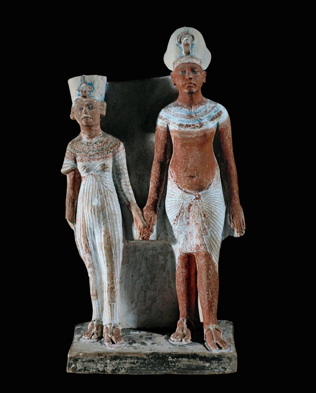 Figurki Akhnatona i Nefertiti ... autorstwa Egyptian 18th Dynasty