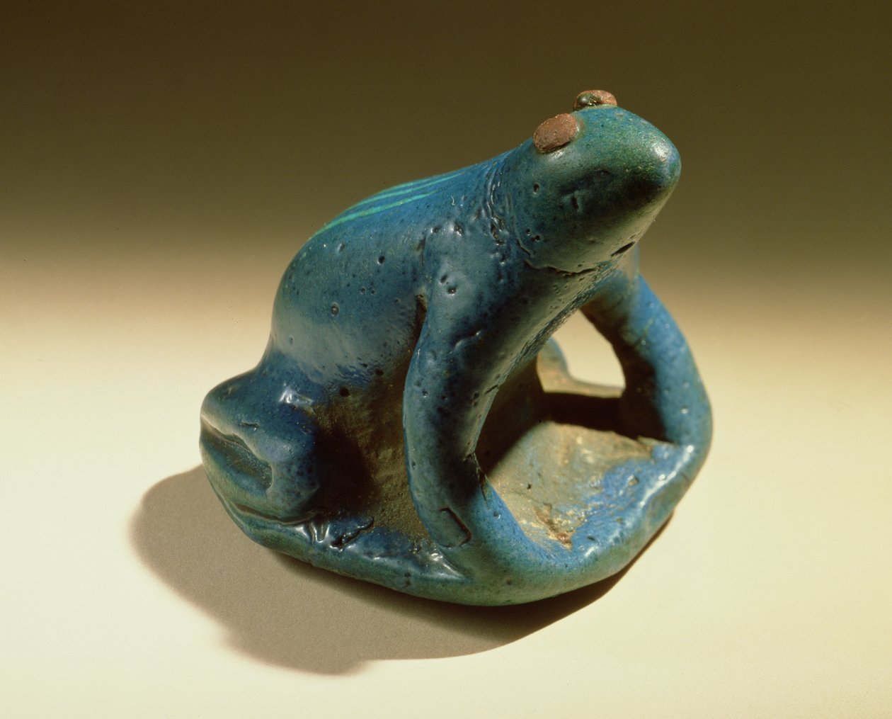 Żaba, Nowe Królestwo, ok. 1390-53 pne (fajans) autorstwa Egyptian 18th Dynasty