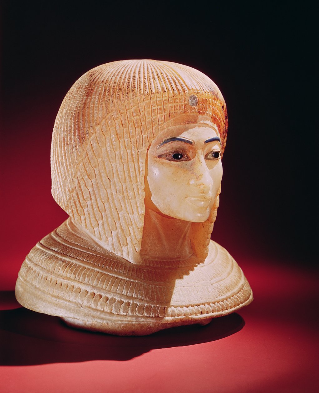 Głowa kobiety, prawdopodobnie księżniczka Kiya, Nowe Królestwo (alabaster) autorstwa Egyptian 18th Dynasty