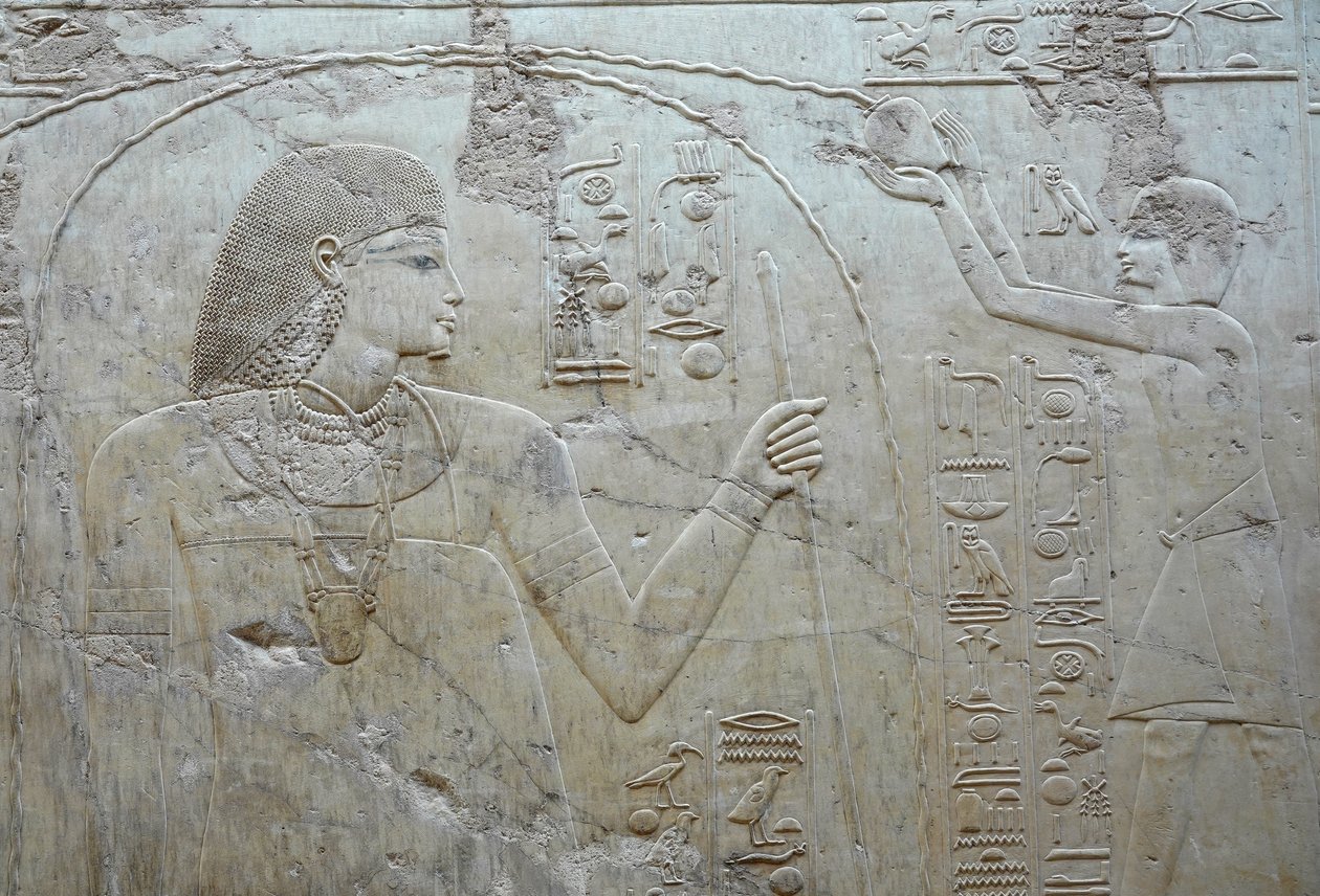 Scena libacji, grobowiec Ramose autorstwa Egyptian 18th Dynasty