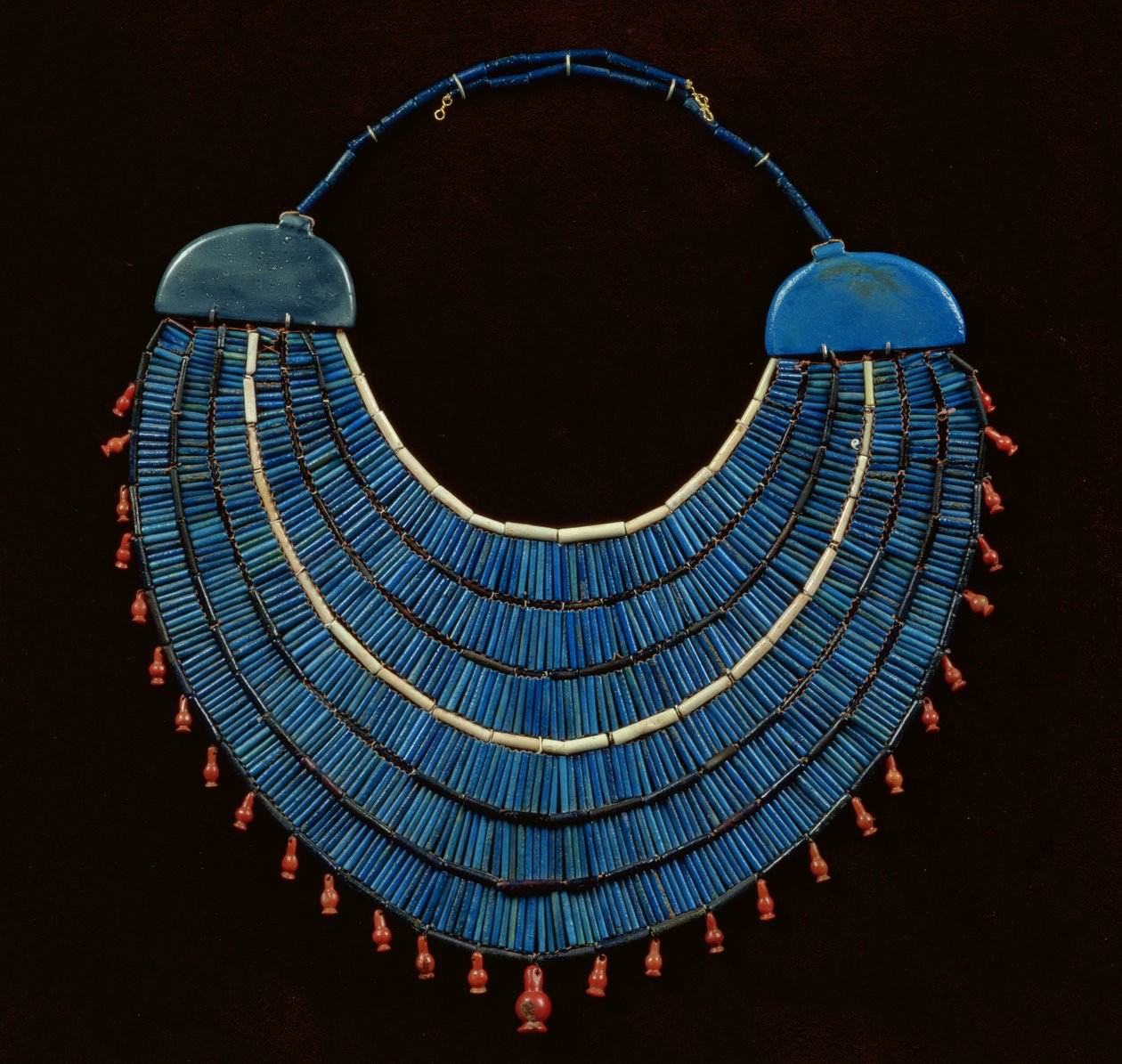 Naszyjnik Ousekh, Nowe Królestwo (fajans) autorstwa Egyptian 18th Dynasty