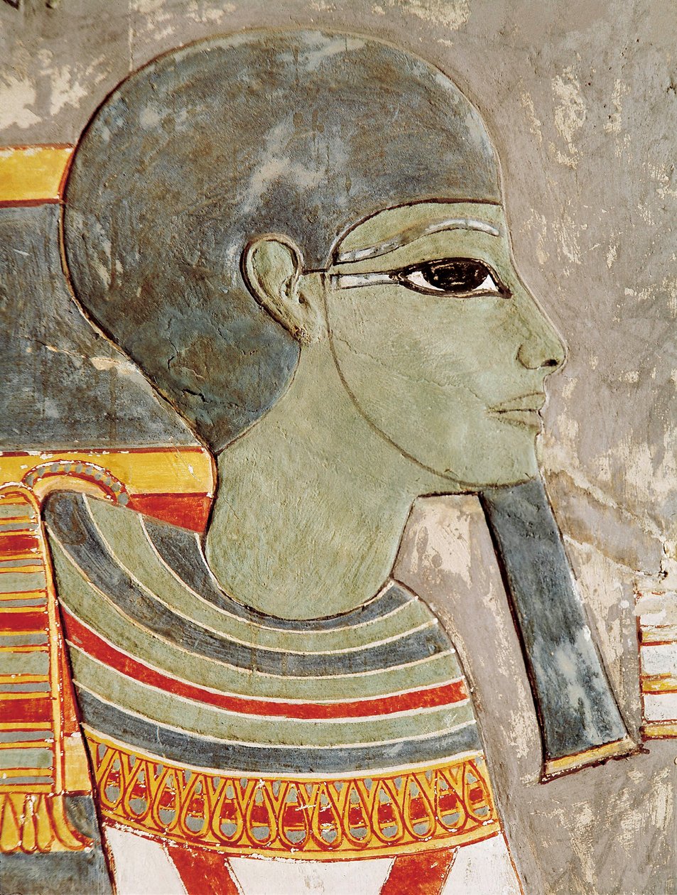 Malowana płaskorzeźba boga Ptaha w dolinie królów, z grobu Horemheba autorstwa Egyptian 18th Dynasty