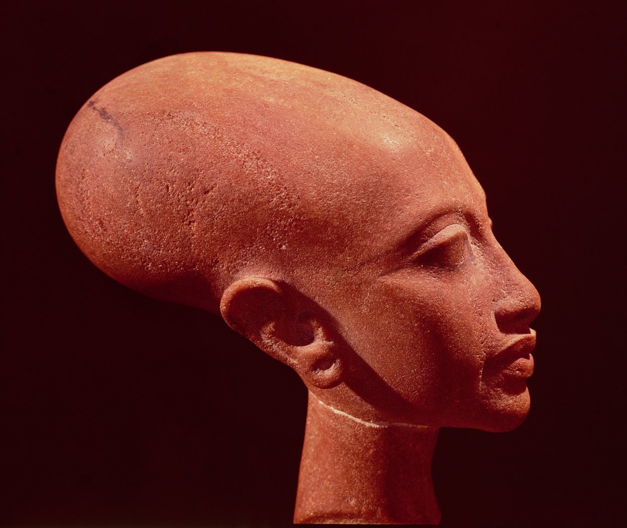 Popiersie portretowe córki króla Echnatona (1353-1337 pne) c.1375 pne (patrz także 97985) autorstwa Egyptian 18th Dynasty