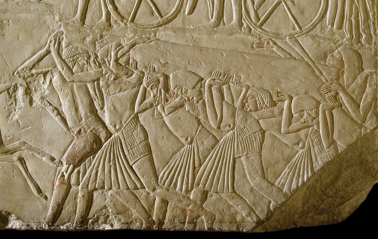 Płaskorzeźba z grobowca Horemheba (kamień) autorstwa Egyptian 18th Dynasty