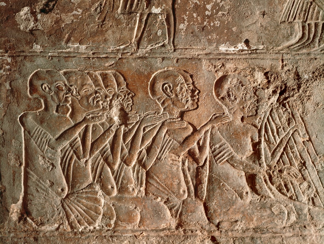 Śpiewacy i harfiarze, ulga autorstwa Egyptian 18th Dynasty