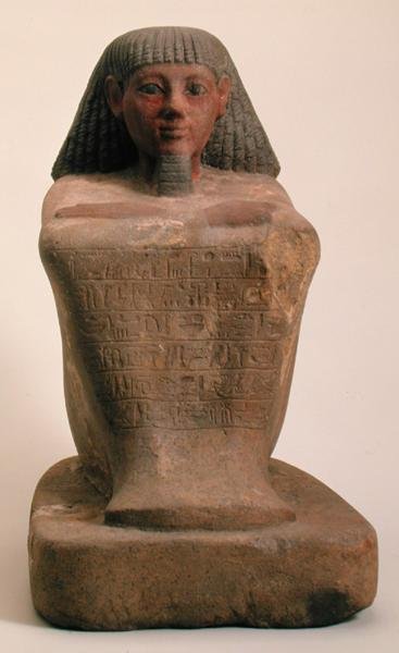 Posąg skryby Maaniamena, połowa XV w. p.n.e., Nowe Państwo (wapień) autorstwa Egyptian 18th Dynasty