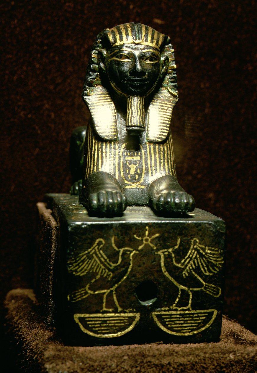 Statuetka sfinksa króla Totmesa III, Nowe Państwo, ok. 1490-1439 pne autorstwa Egyptian 18th Dynasty