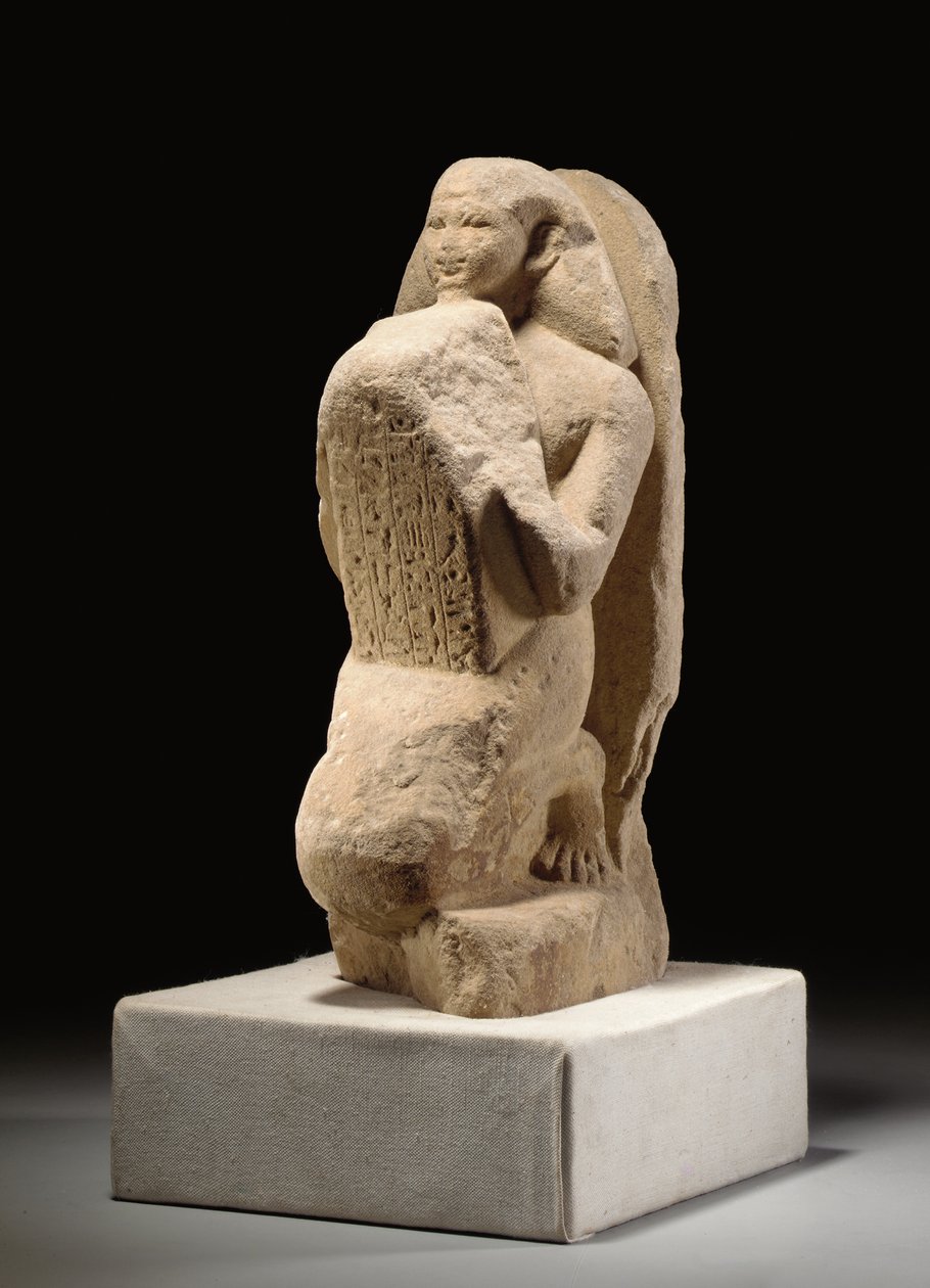 Steloforyczny posąg Amunhotepa, 1450-1430 p.n.e. autorstwa Egyptian 18th Dynasty