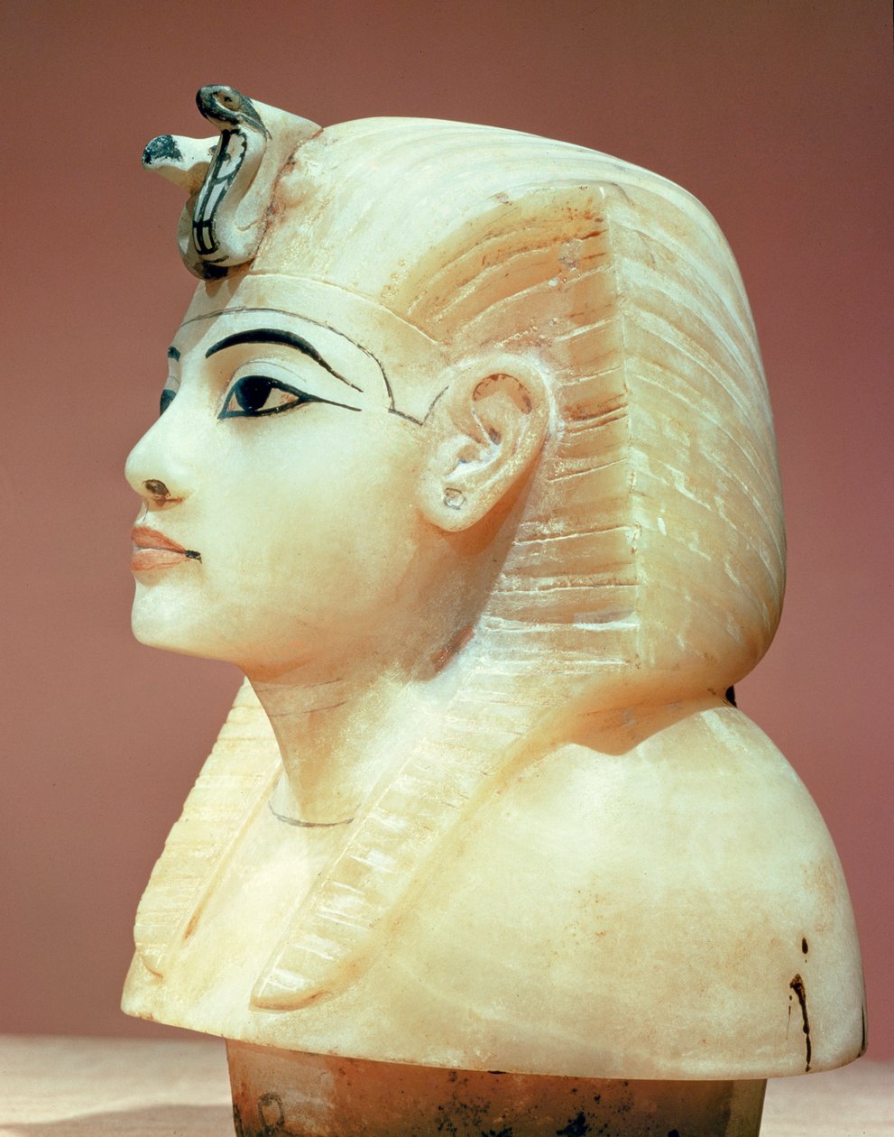 Korek z jednej z urn kanopskich, z grobowca Tutanchamona (ok. 1370-52 pne) Nowe Królestwo (alabaster) autorstwa Egyptian 18th Dynasty