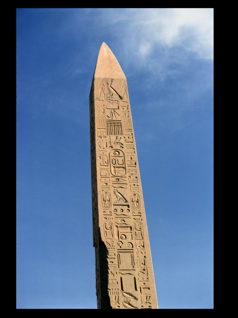 Obelisk Totmesa I (1504-1492 pne) w Wielkiej Świątyni Amona, Świątynia Karnak, Nowe Królestwo autorstwa Egyptian 18th Dynasty