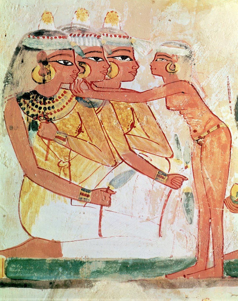 Toaleta dla kobiet, z grobowca Nachta, Nowe Królestwo, ok. 1400 pne (malowidło ścienne) autorstwa Egyptian 18th Dynasty