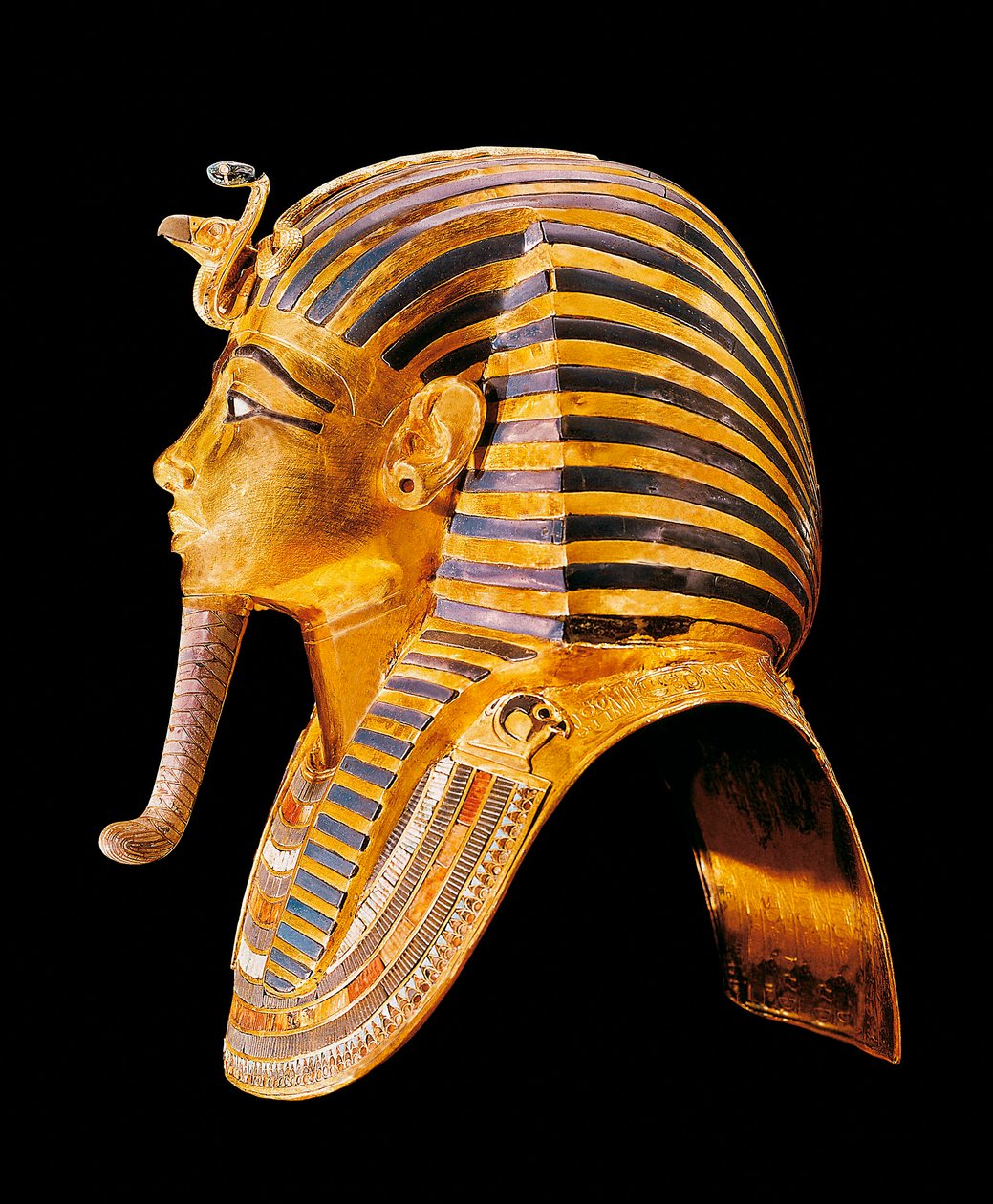 Złota Maska Tutanchamona. Około 1340 pne Z grobu All-Ankh-Amon (Tutanchamona lub Tutanchamona), Dolina Królów, Deir el Bahari (Dayr al-Bahri). Kair. Muzeum Egipskie. autorstwa Egyptian 18th Dynasty