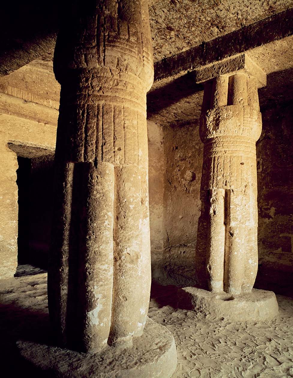 Widok kaplicy grobowej w Meryre, Nowe Królestwo autorstwa Egyptian 18th Dynasty