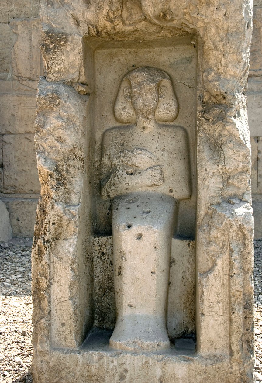 Sztuka starożytnego Egiptu: Płaskorzeźba boga Ozyrysa na dziedzińcu świątyni Seti I autorstwa Egyptian 19th Dynasty