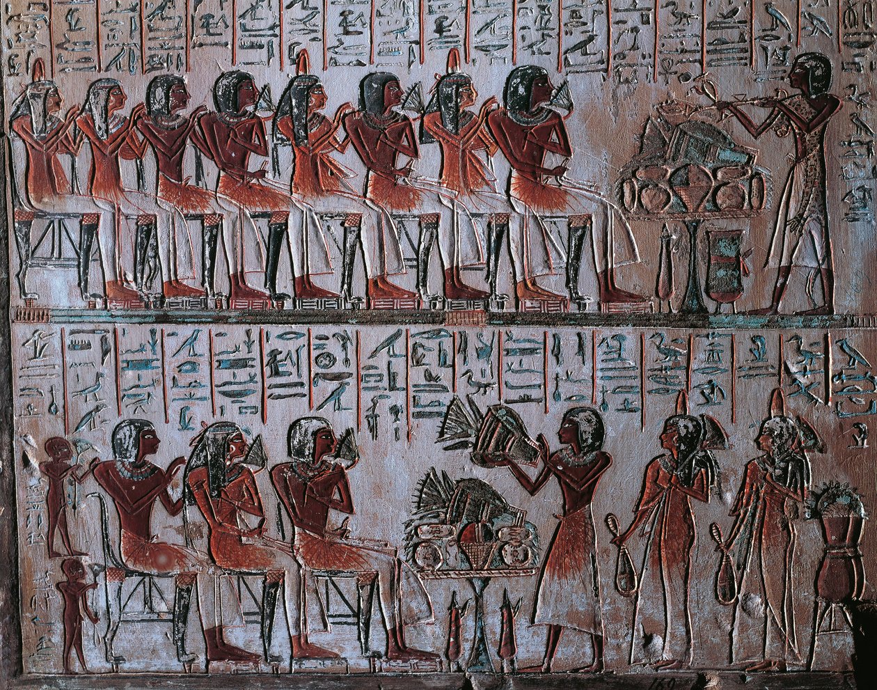 Szczegół steli z Kary autorstwa Egyptian 19th Dynasty