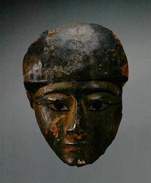 Maska z trumny, Nowe Królestwo (drewno gesso i malowane) autorstwa Egyptian 19th Dynasty