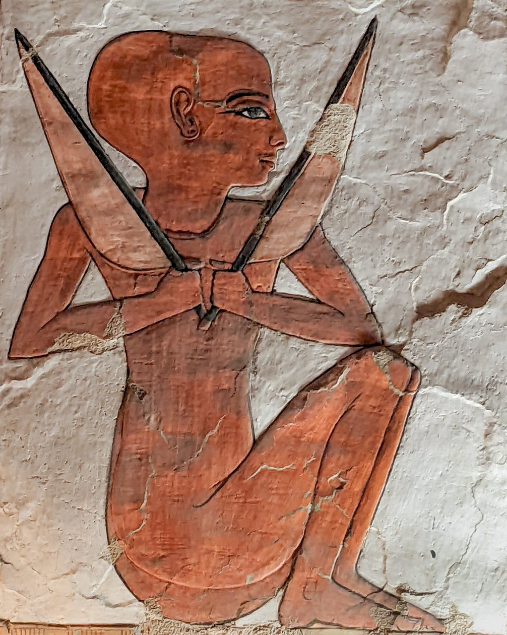 Bóstwo Naos, z grobowca Nefertari, Nowe Królestwo (malarstwo ścienne (malarstwo ścienne) autorstwa Egyptian 19th Dynasty