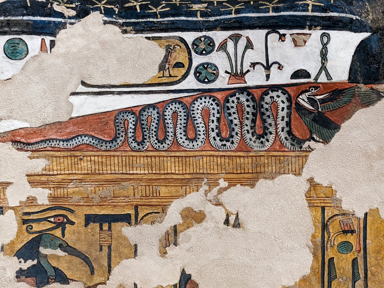 Obraz grobowca skrzydlatej kobry Królowa Nefertari (malarstwo ścienne) autorstwa Egyptian 19th Dynasty