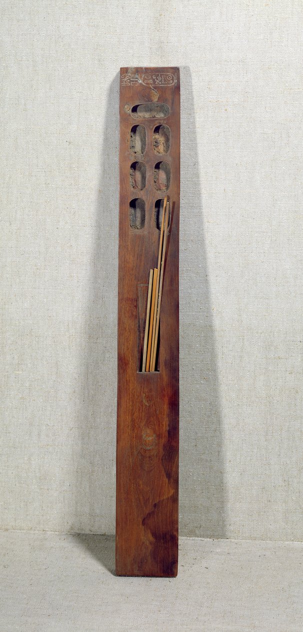 Paleta należąca do malarza Dedia, z Teb, Nowe Królestwo (drewno) autorstwa Egyptian 19th Dynasty