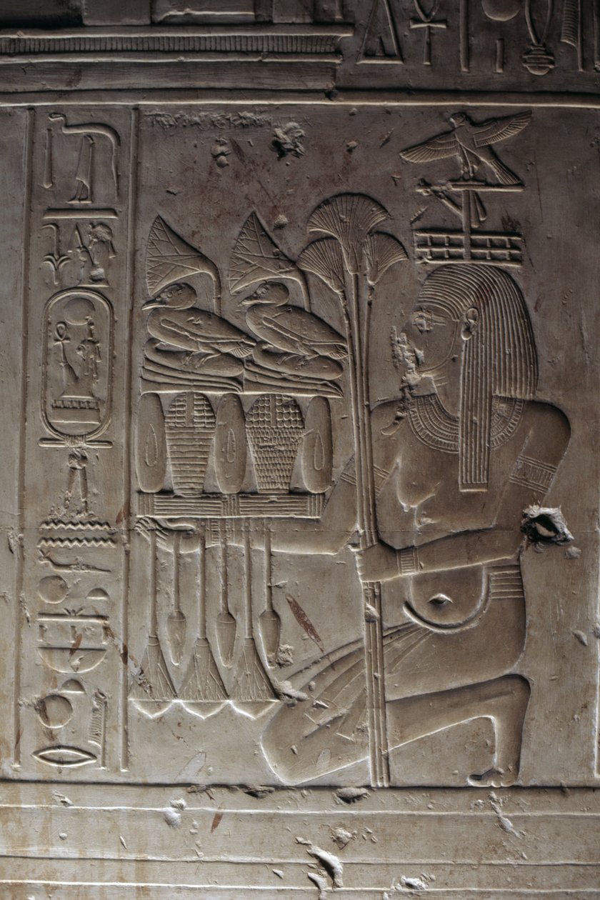 Płaskorzeźba, Sala Hypostylowa, Świątynia Setiego I autorstwa Egyptian 19th Dynasty