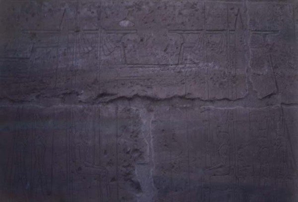 Płaskorzeźba przedstawiająca fasadę świątyni Amona, wykonaną przez Ramzesa II (1298-32) (foto) autorstwa Egyptian 19th Dynasty