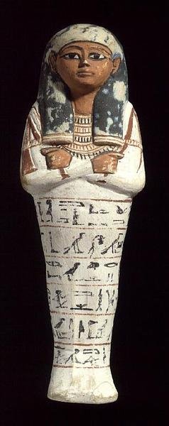 Shabti z Sennedjem, pracownik nekropolii w Deir el-Medina, Teby, Nowe Królestwo, ok. 1294-1279 pne (wapień z pigmentem) autorstwa Egyptian 19th Dynasty