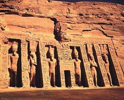 Świątynia Królowej Nefertari, również poświęcona Hathor z Abshek, zwana Małą Świątynią, Nowym Królestwem, autorstwa Egyptian 19th Dynasty