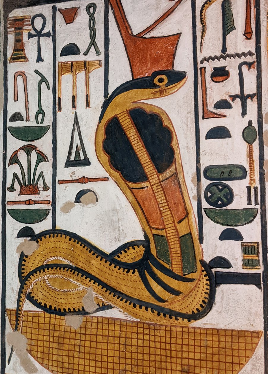 Grób Nefertari / egipska bogini Wadjet (malarstwo ścienne) autorstwa Egyptian 19th Dynasty
