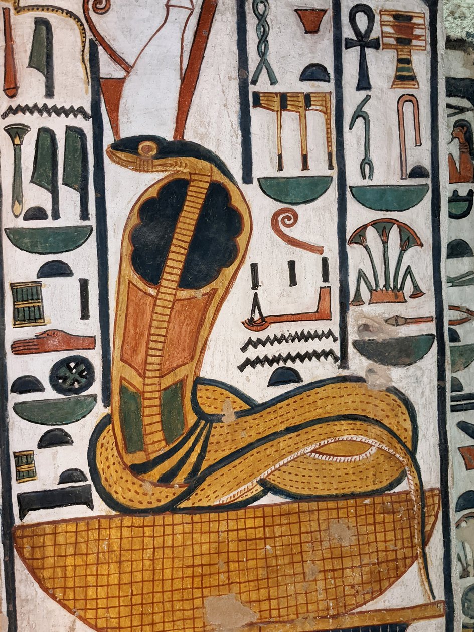 Grób Nefertari / egipska bogini Wadjet (malarstwo ścienne) autorstwa Egyptian 19th Dynasty