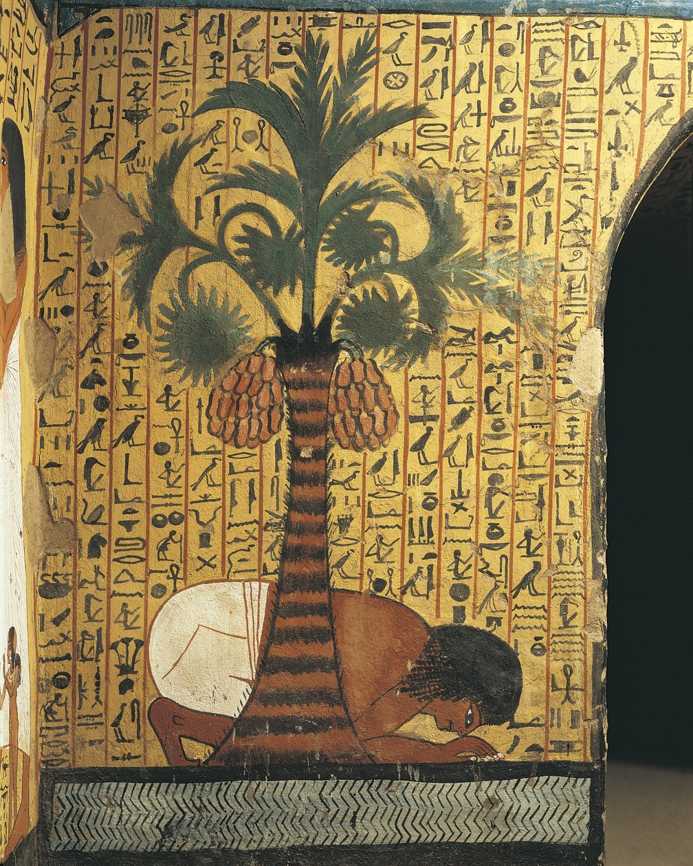 Grób Paszedu, malowidło ścienne przedstawiające modlącego się człowieka autorstwa Egyptian 19th Dynasty