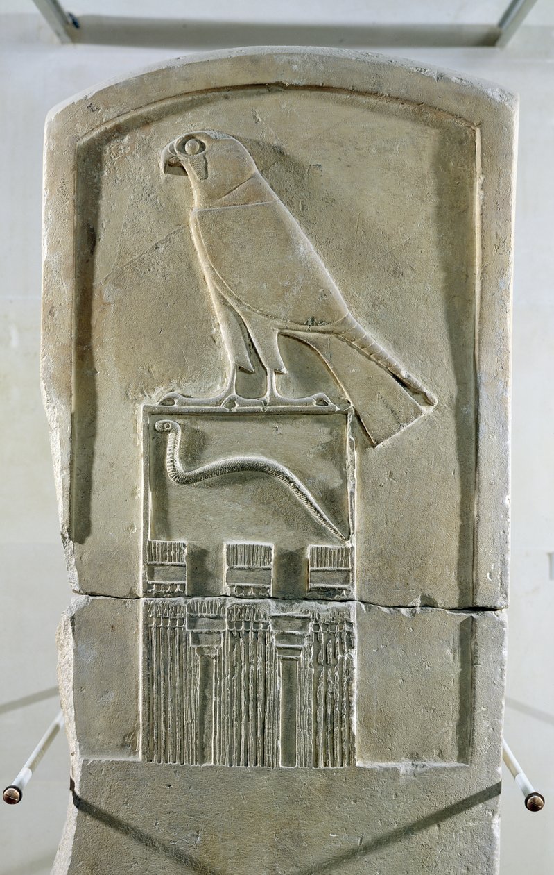 Wężowa stela królewska, ok. 3000 pne (wapień) (patrz także 105659) autorstwa Egyptian 1st Dynasty