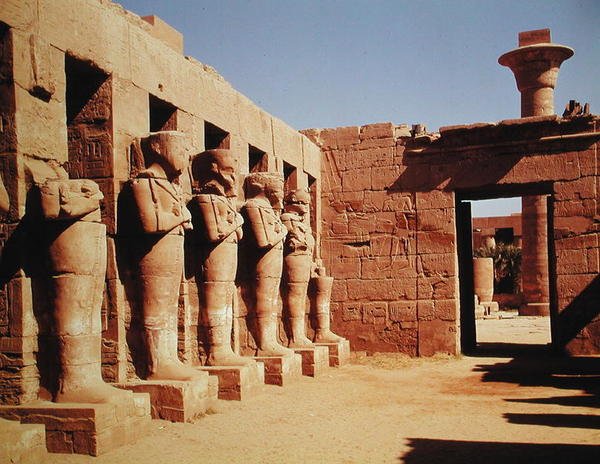 Słupy Ozyrida w Świątyni Ramzesa III (ok.1184-1153 pne) Nowe Królestwo autorstwa Egyptian 20th Dynasty