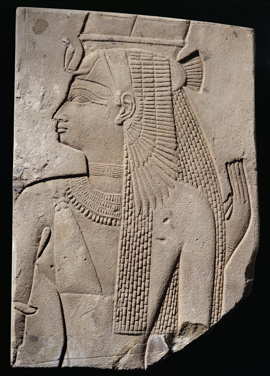 Płaskorzeźba boskiej małżonki, okres późny, ok. 780-656 pne (piaskowiec) autorstwa Egyptian 25th Dynasty