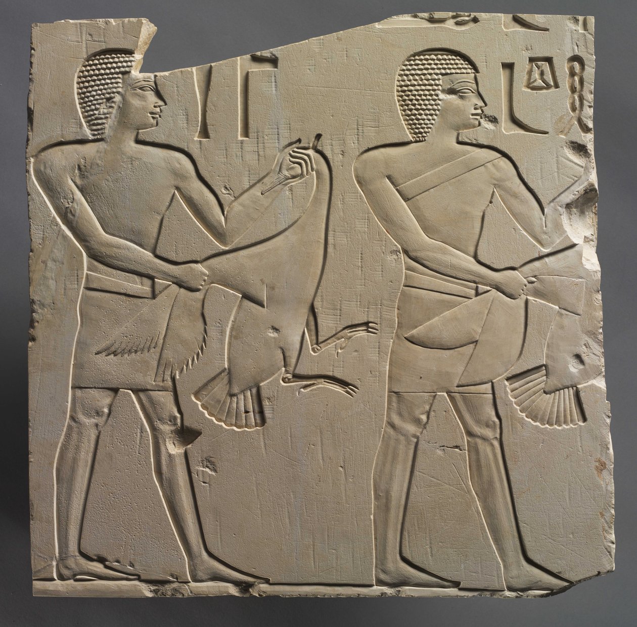 Prorok i lektor-kapłan z ofiarami żywych gęsi, ok. 667-647 pne autorstwa Egyptian 26th Dynasty