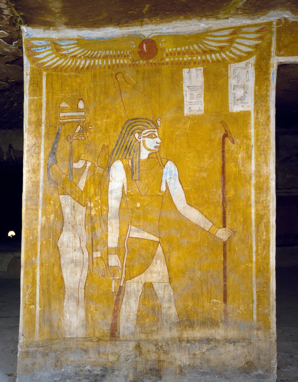 Malowidła ścienne z grobowca Pa Nentwy, Oaza Bahariya, Giza, Egipt. Cywilizacja egipska, 26 dynastia, 663-525 pne. autorstwa Egyptian 26th Dynasty