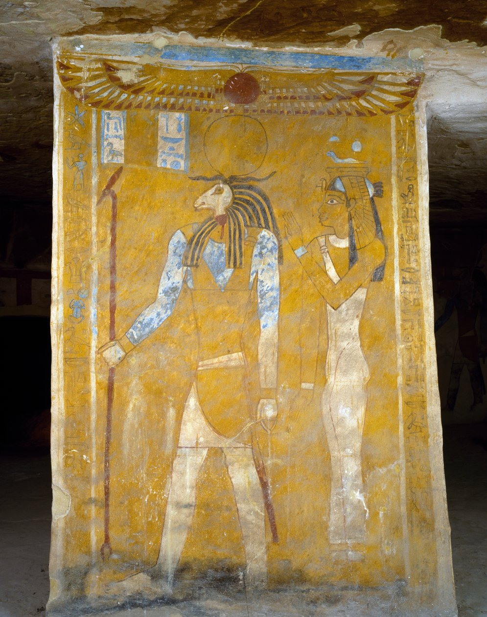Malowidła ścienne z grobowca Pa Nentwy, Oaza Bahariya, Giza, Egipt. Cywilizacja egipska, 26 dynastia, 663-525 pne. autorstwa Egyptian 26th Dynasty
