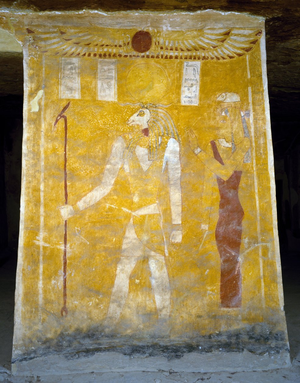 Malowidła ścienne z grobowca Pa Nentwy, Oaza Bahariya, Giza, Egipt. Cywilizacja egipska, 26 dynastia, 663-525 pne. autorstwa Egyptian 26th Dynasty