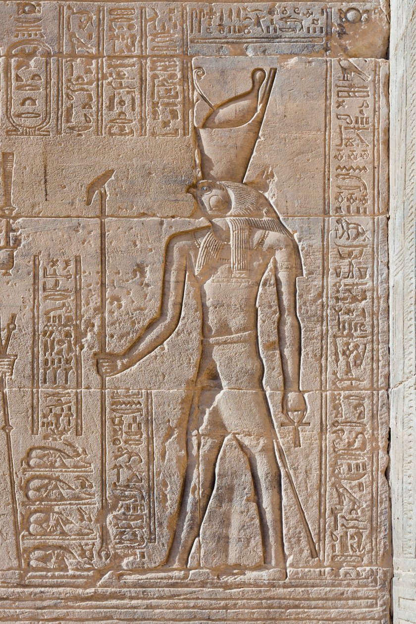 Płaskorzeźby w świątyni Philae, Asuan, Egipt autorstwa Egyptian 30th Dynasty