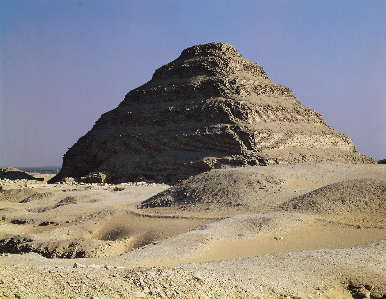 Piramida schodkowa króla Dżesera (ok. 2667-2648 pne) Stare Państwo autorstwa Egyptian 3rd Dynasty