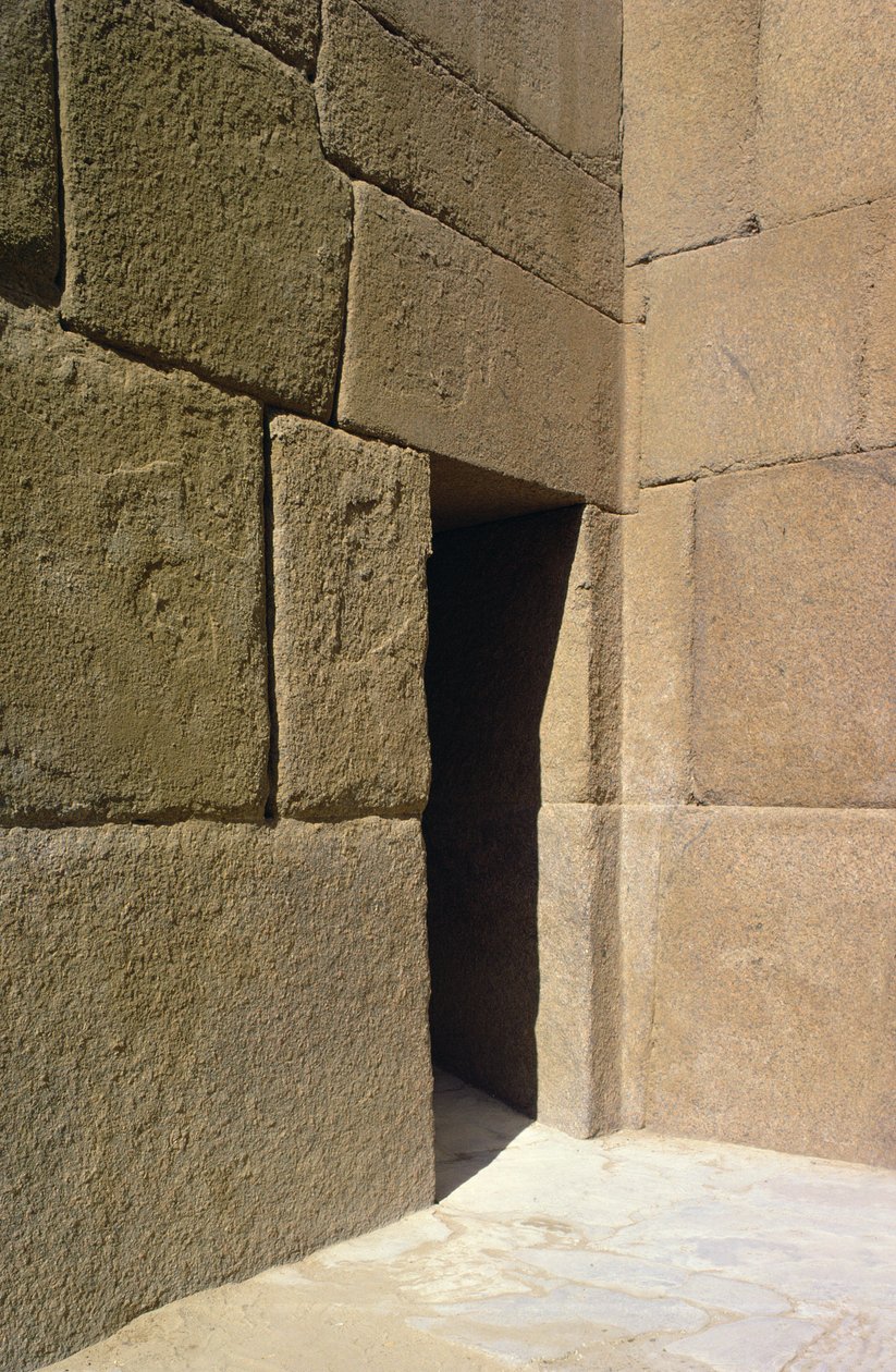 Granitowe ściany z Doliny Świątyni Chefrena, Stare Królestwo autorstwa Egyptian 4th Dynasty