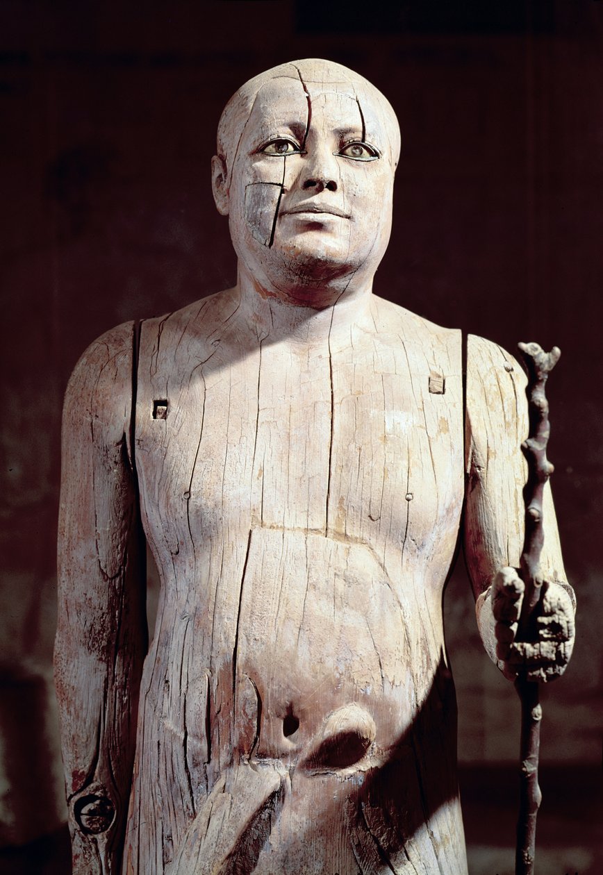 Statua Ka-Apera, znanego jako Szejk el-Beled, z jego grobowca mastaba w Północnej Sakkarze, Stare Państwo (jawor) autorstwa Egyptian 5th Dynasty