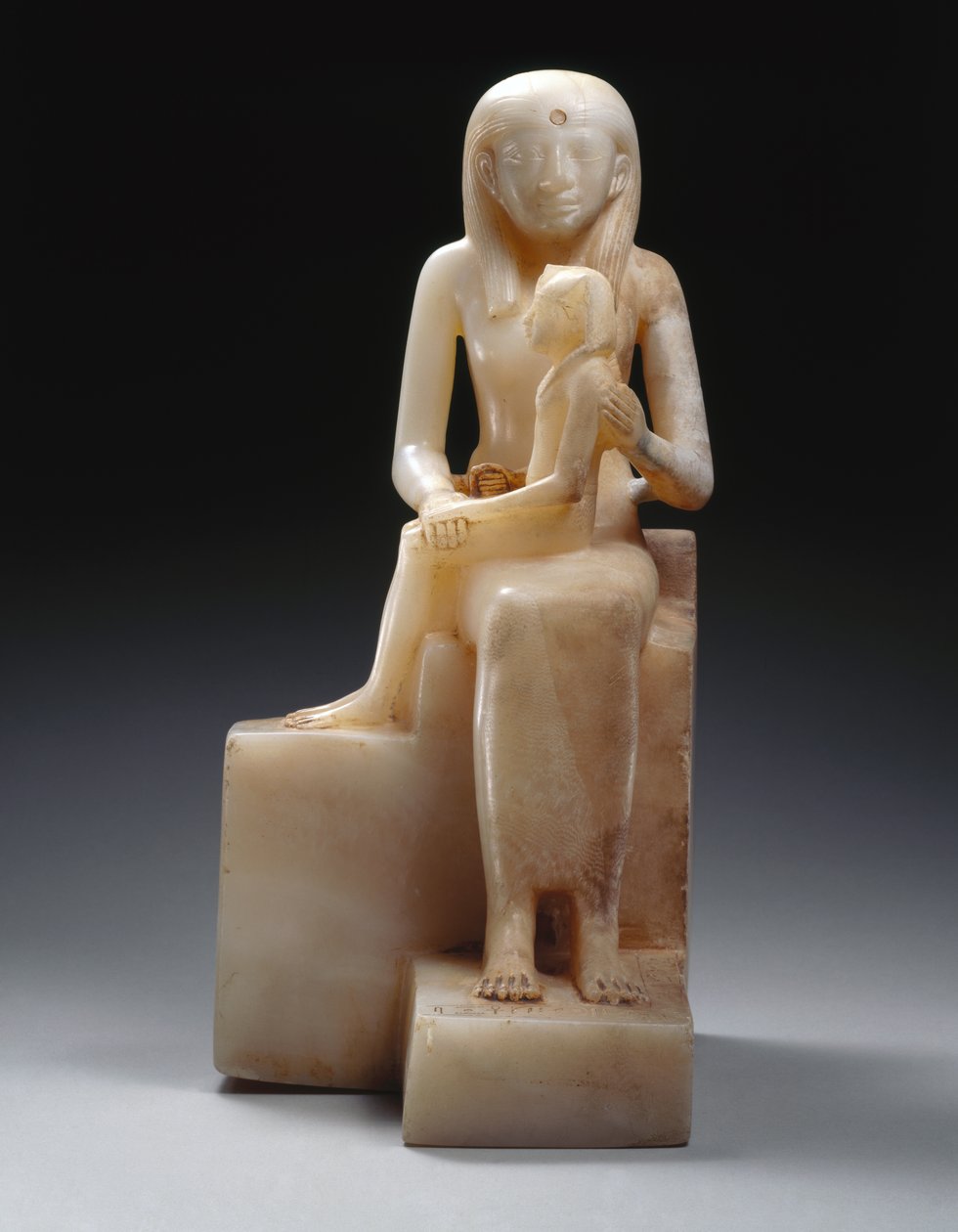 Pepy II i jego matka królowa Meryreankhnes, prawdopodobnie z Sakkary, Stare Królestwo (kalcyt) autorstwa Egyptian 6th Dynasty Egyptian 6th Dynasty
